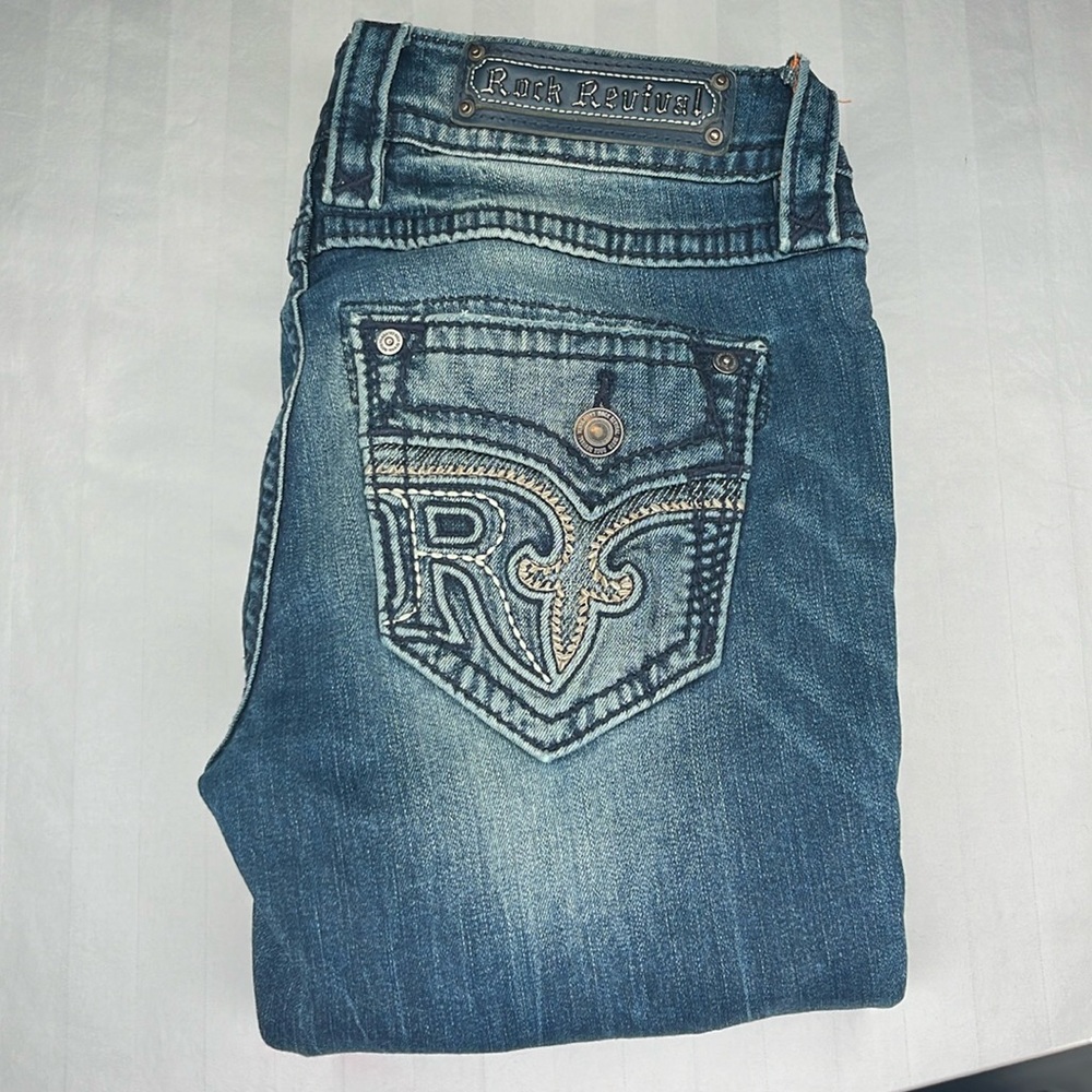 Rock Revival - Biker Ednee Women's Jean. Style# TM9473K200
Size 27 inseam 28